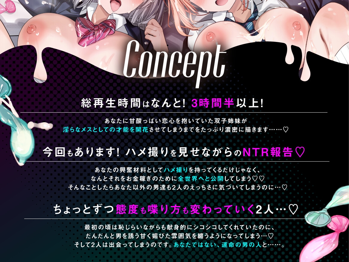 【総再生時間3時半以上！】双子姉妹のNTR報告両片想いだった俺の天使達はイケメン裏垢男子の赤ちゃんを孕む_1