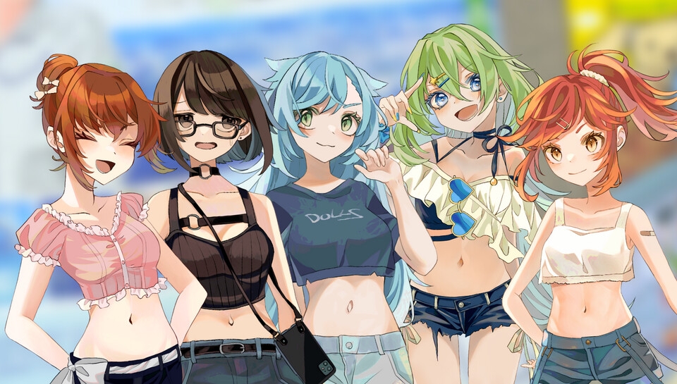 へそ出し少女クリップD1(有料版) 画像1