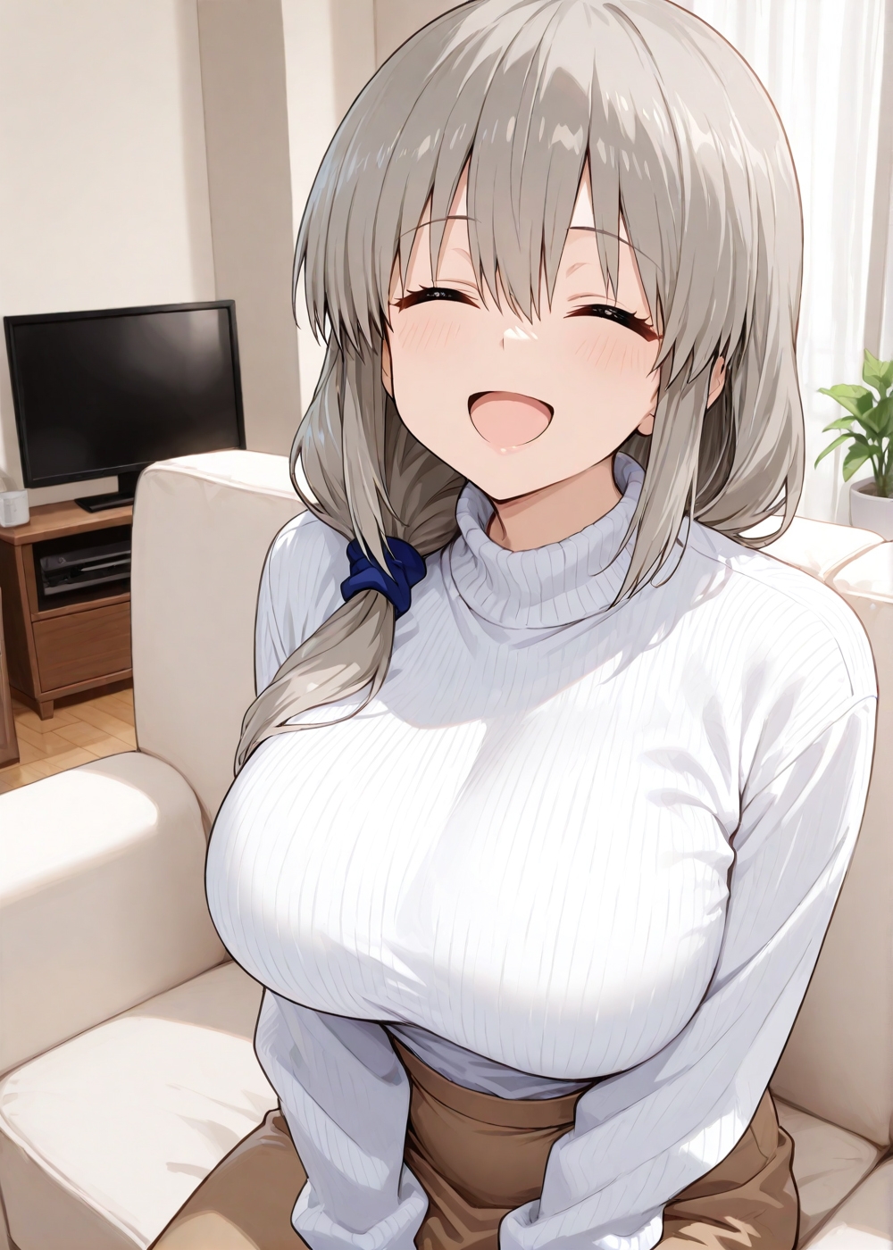 【宇◯月】娘の彼氏とお風呂で遭遇したら…口塞ぎ乳揉みから即ハメ【宇◯ちゃんは遊びたい！】_1