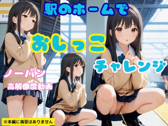 【J〇】駅のホームでおしっこチャレンジ【72動画】