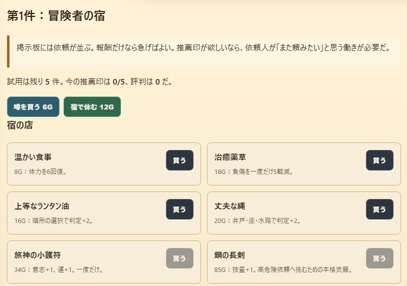 冒険者の日常:銀の雄鶏亭の五つの挑戦印 画像1