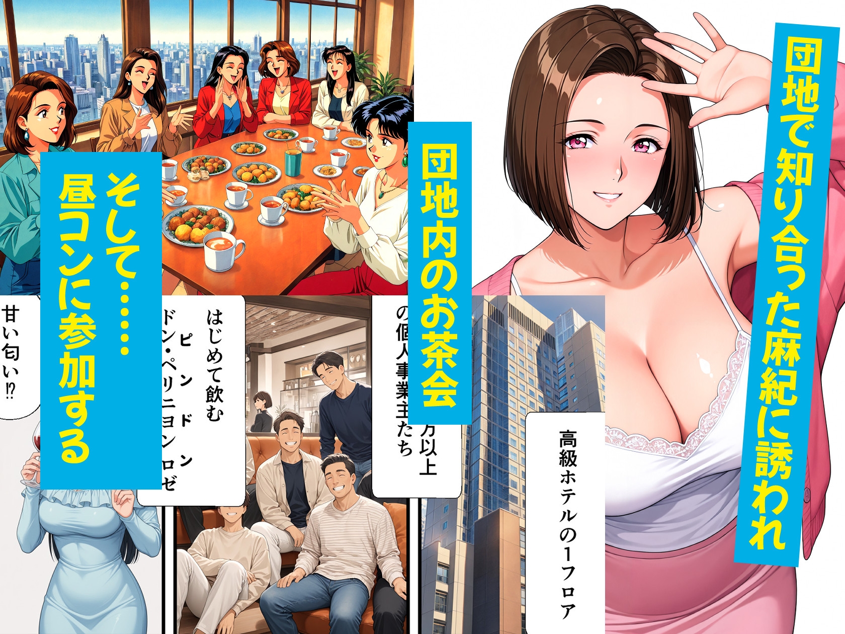 【サークル闇鍋花火】ここぞとばかりに羽目をはずしてしまうのだった―――『団地妻NTR2 -過程(Side B)-～清楚妻が淫乱ビッチ妻に堕ちるまで～』3