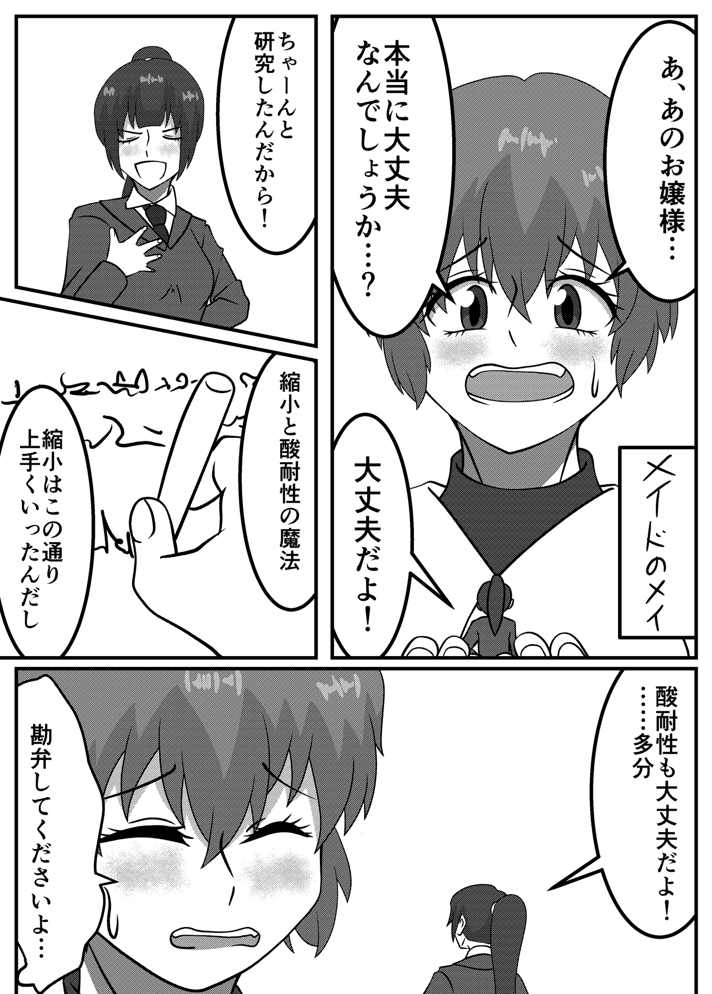 お嬢様とメイドのトンデモ魔法実験 画像1