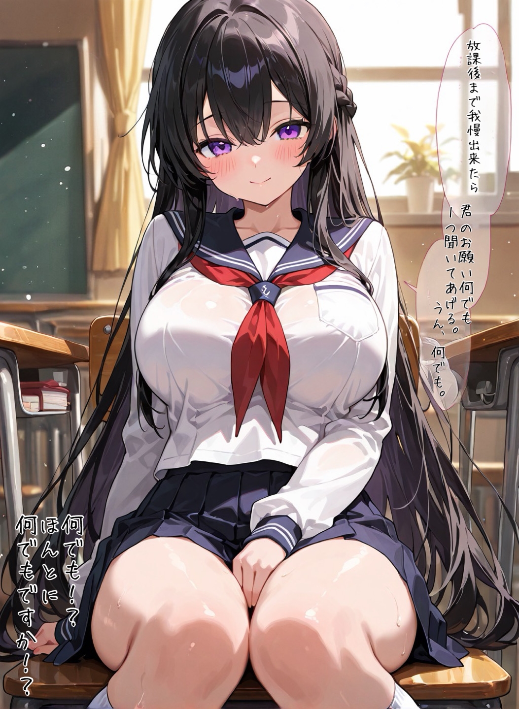 巨乳で痴女な先輩(J〇)が意外と余裕がなくて可愛すぎた件。_1
