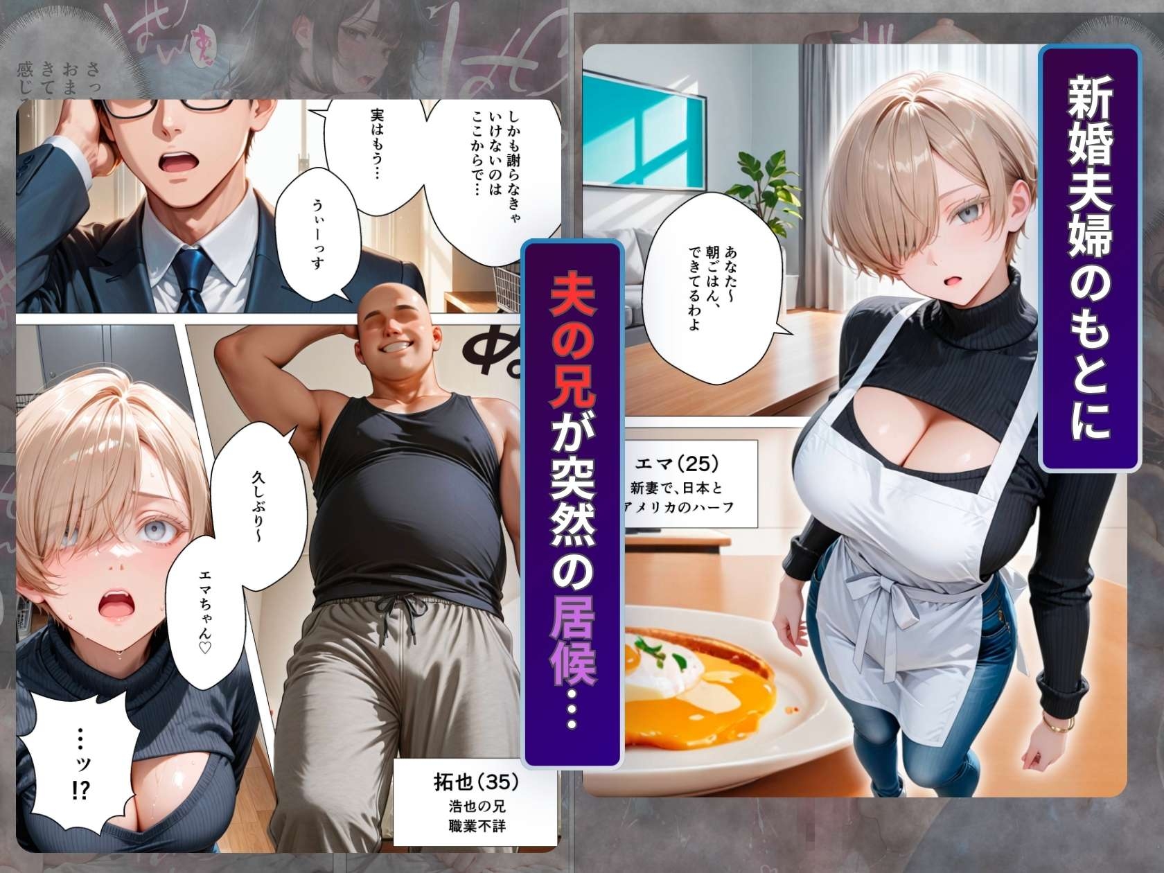 キモ義兄と強○同居初めてのデカチンで汗だく本気セックス、乳首ビンビン放尿アクメに堕ちた新妻_1