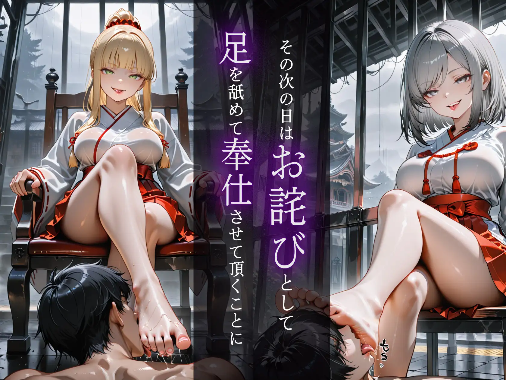 ドSな巫女様の下僕になって搾精されまくる話 サンプル画像 6