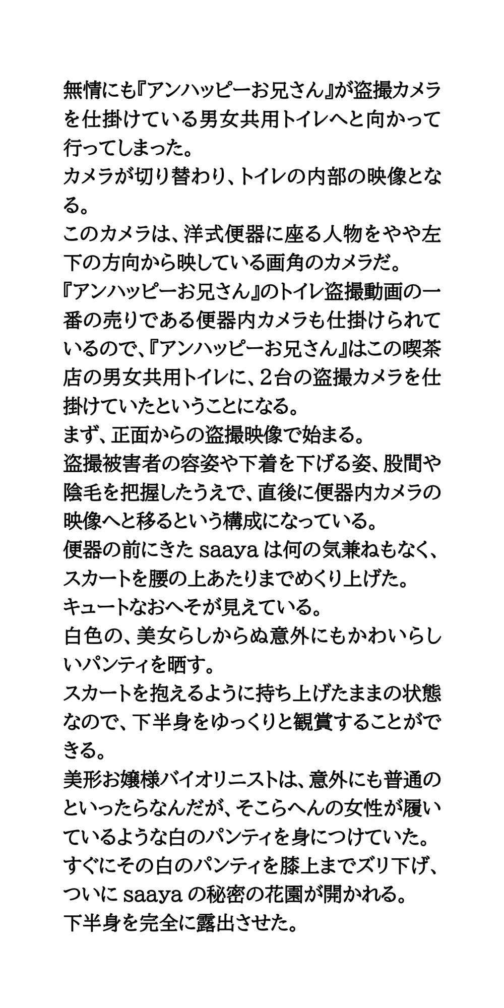 【身近に潜む現代の闇】実際に起こった盗撮事件簿(2)。美人バイオリニスト、トイレ盗撮事件 サンプル画像 8