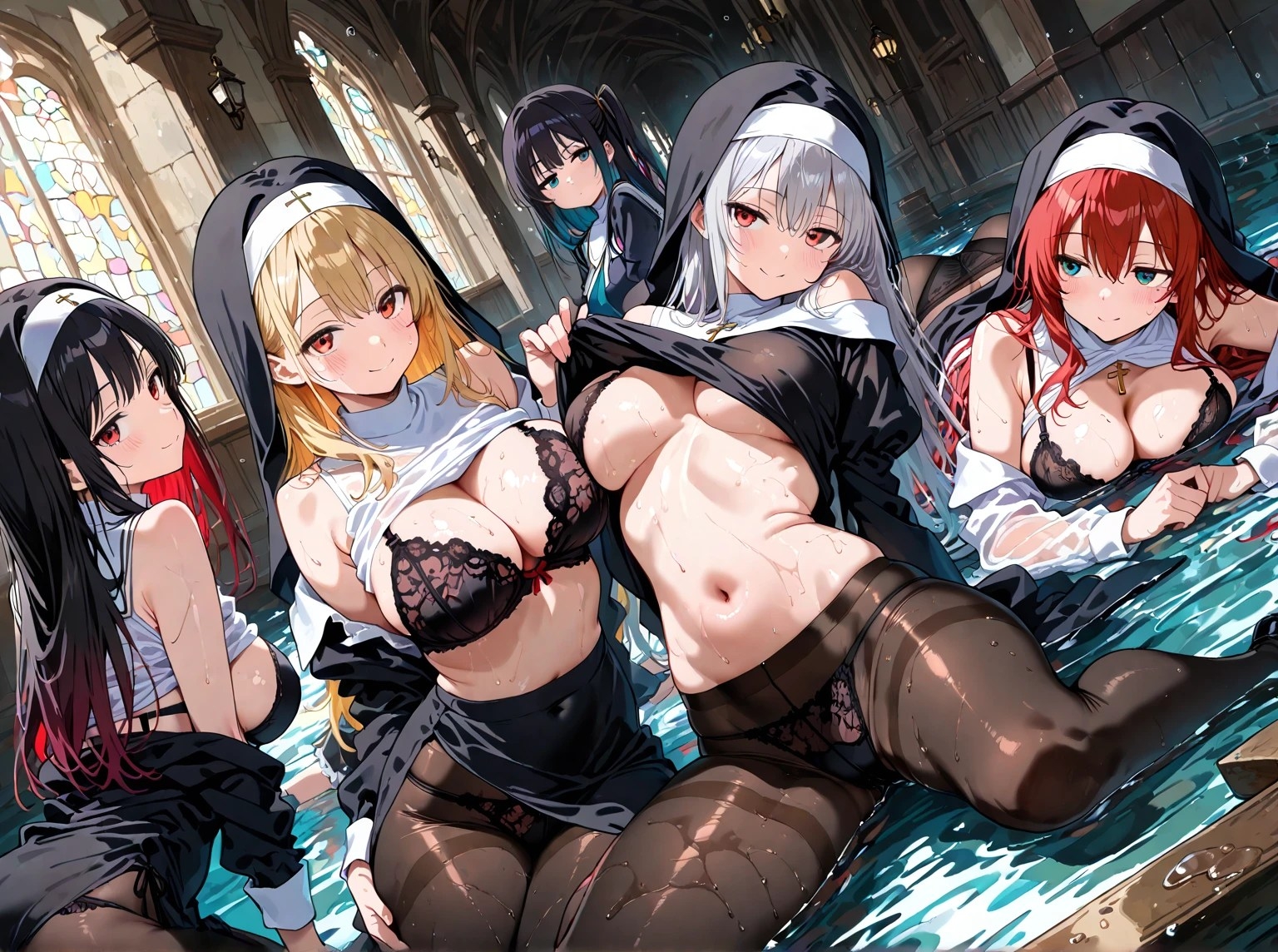 黒タイツ美少女イラスト集7聖職者編_1