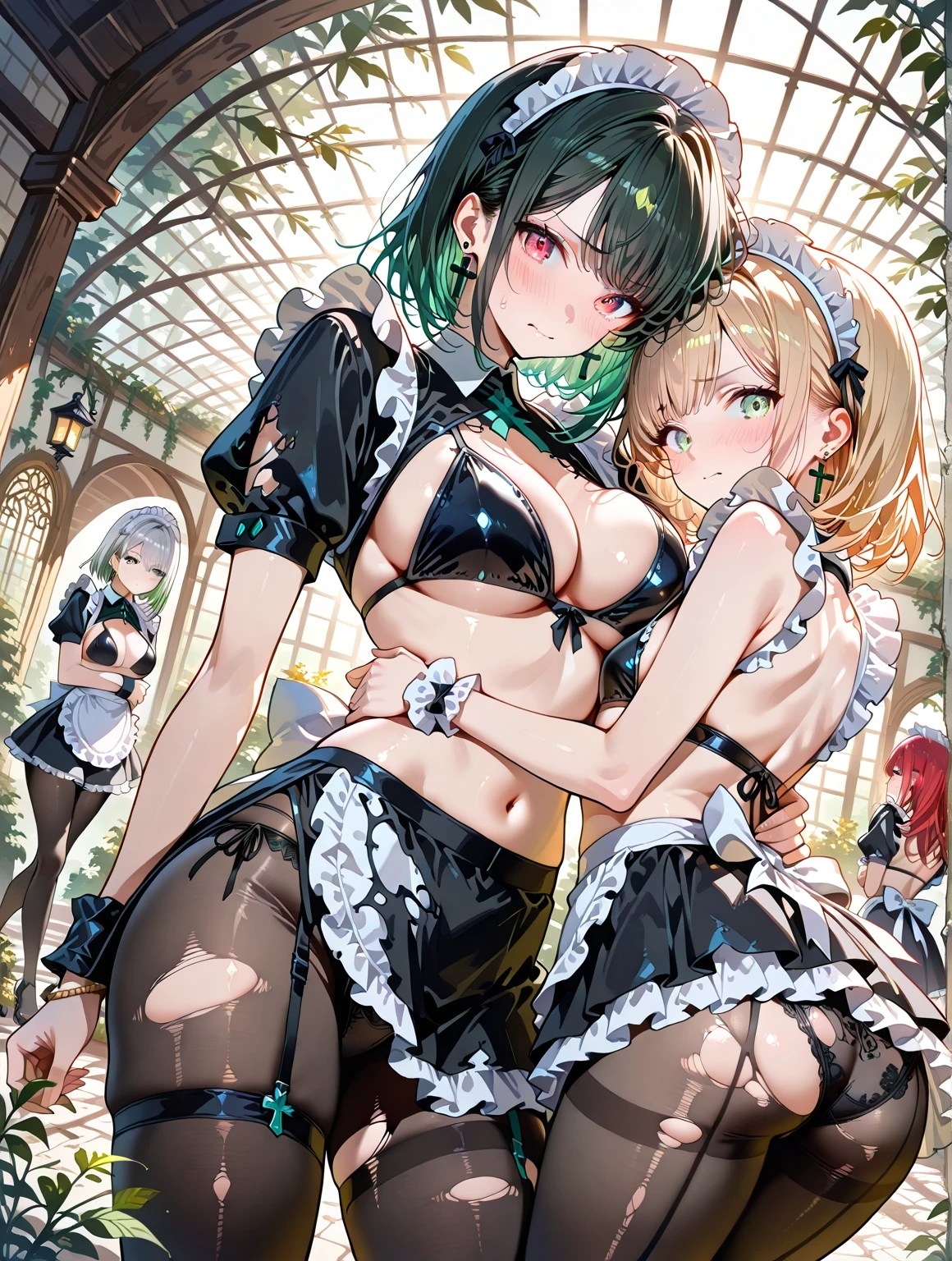 黒タイツ美少女イラスト集9メイド編_2