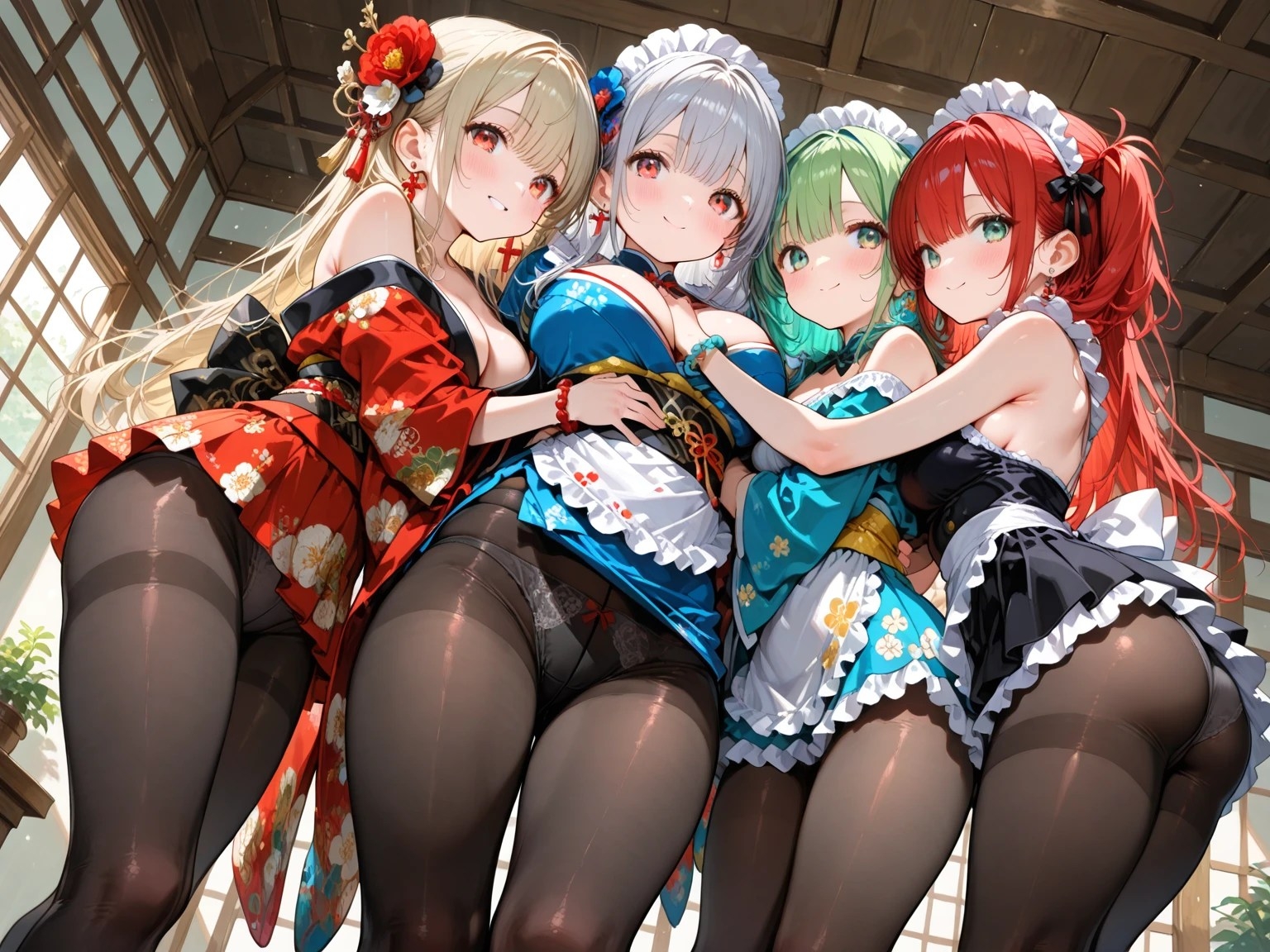 黒タイツ美少女イラスト集9メイド編_5