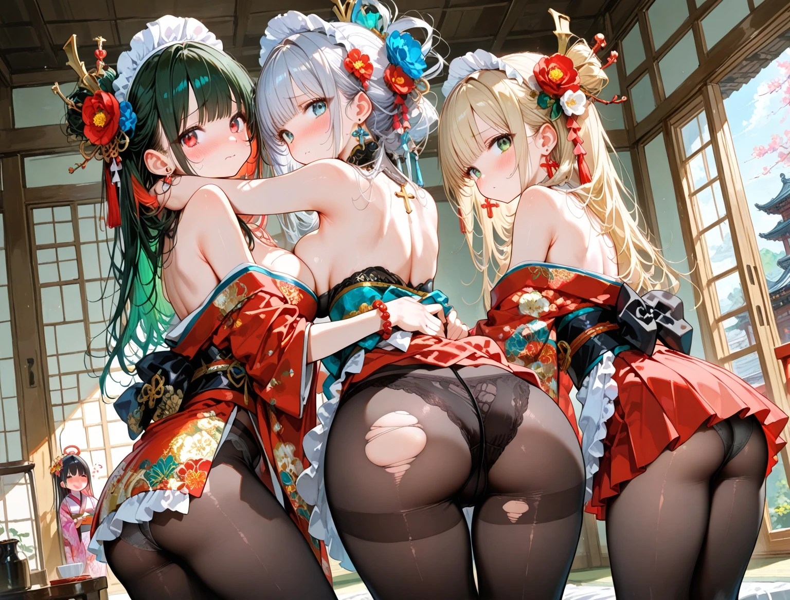 黒タイツ美少女イラスト集9メイド編_6
