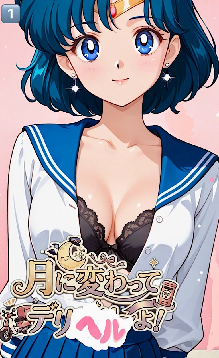 500ページ【月に変わってデリヘル よ！】セーラームー◯水◯亜美 火◯レイ！屈辱！訳ありデリヘルで弱みを握られお爺さん達100人以上と中出しセックス！コミック1巻_1