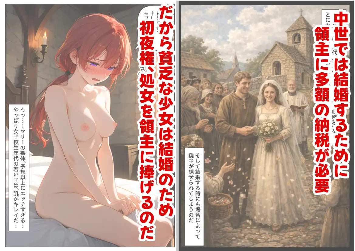 中世領主に転生した俺は、【初夜権】で処女を抱きまくる サンプル画像 4