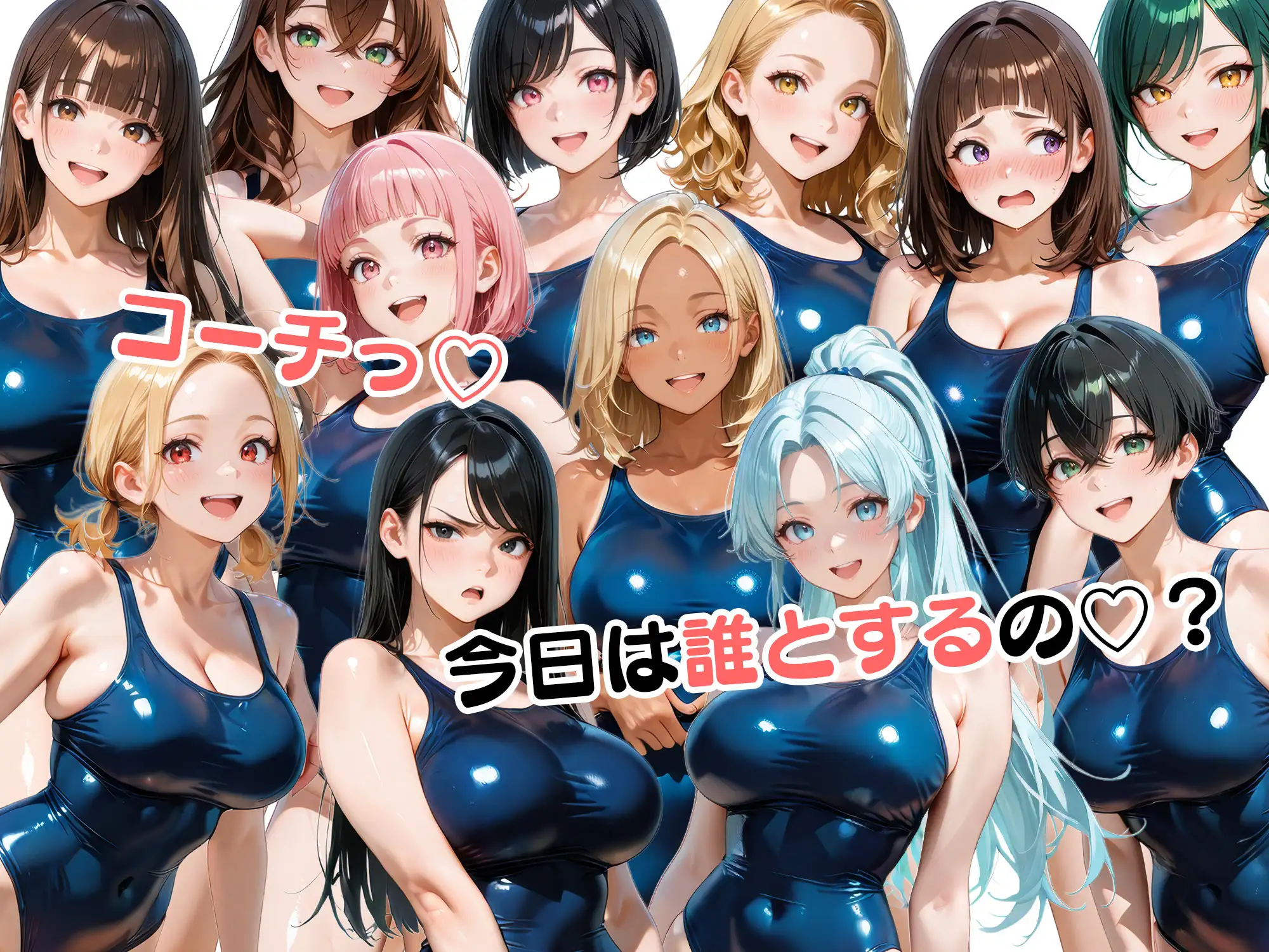 12人の爆乳スク水水泳部と毎日ヤリ放題なコーチ生活 サンプル画像 10