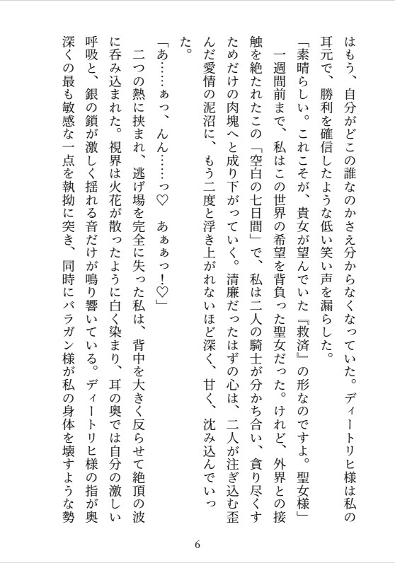 異世界転移した私が、二人の騎士に愛されすぎて帰れない～冷徹な上司と狂犬な部下のサンドイッチ調教～ 画像6