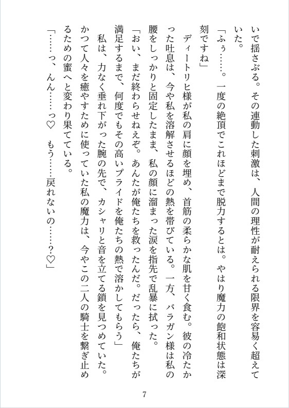 異世界転移した私が、二人の騎士に愛されすぎて帰れない～冷徹な上司と狂犬な部下のサンドイッチ調教～ 画像7
