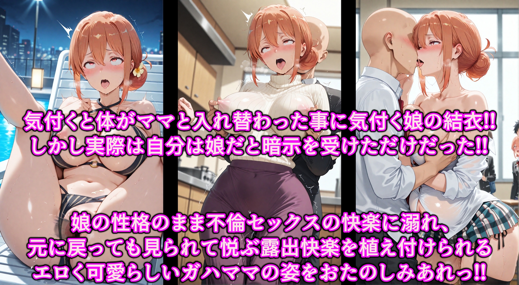 催淫暗示で頭の中を思い通り♪体は人妻！心は娘！?と思い込んだ不倫妻♪認識イジられ変態露出狂に性癖開発_1