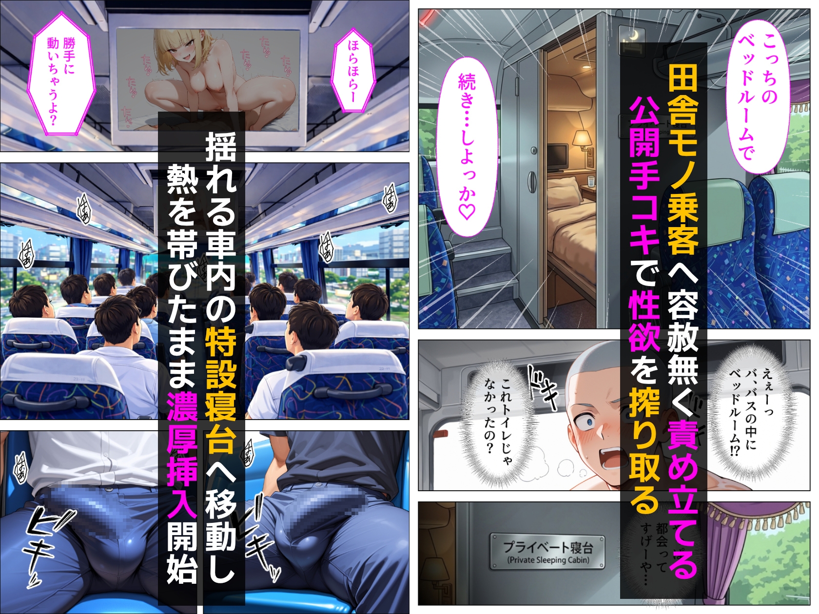 淫乱ギャルバスガイド汁まみれご奉仕ツアー_連日お客に潮だく中出しセックスされる話_3