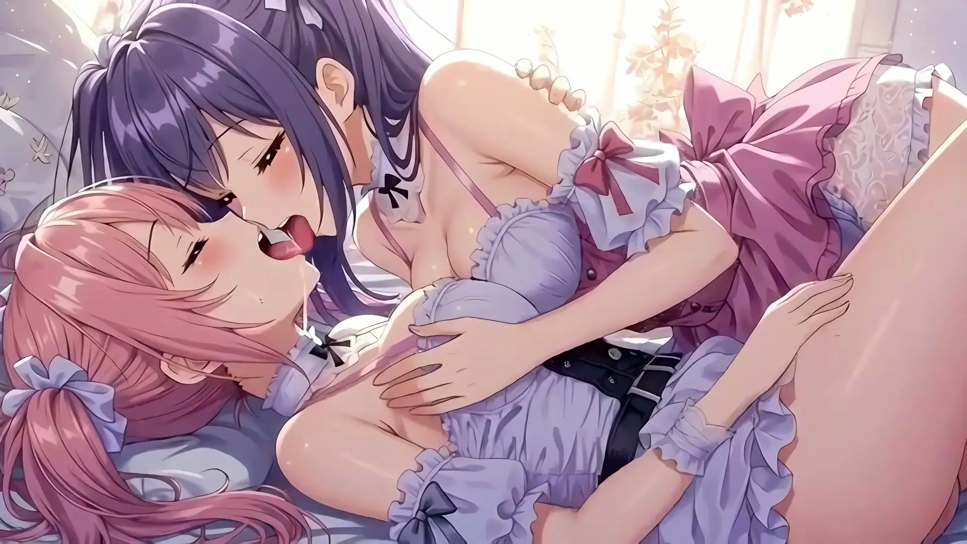 【34分フルボイス】ぺろちゅぱ百合キス大全集〜美少女レズえっち74連発〜【フルモーション】 サンプル画像 4