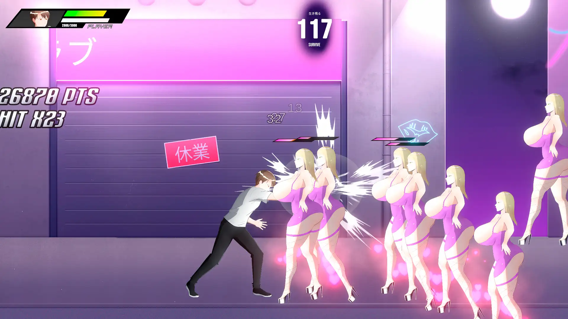 [Weak Hero] 第2版 – 絶望の120秒:美女ドッペルゲンガー軍団による執拗な誘惑とビンタ [アクション/Live2D] サンプル画像4