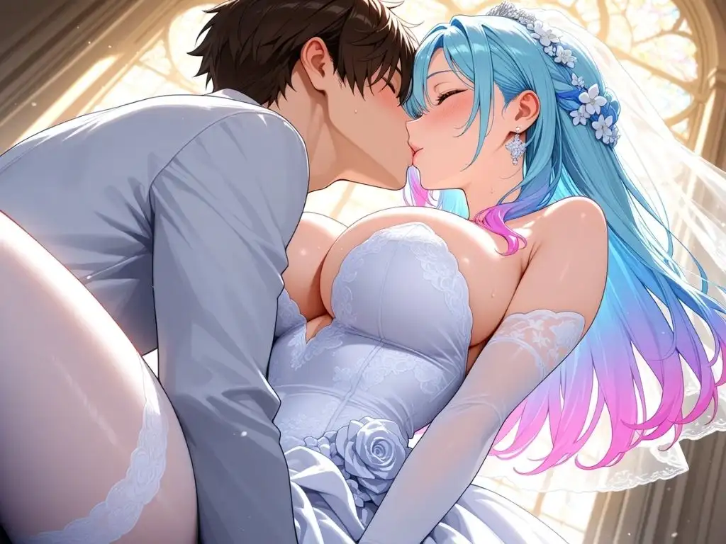 ウェディングドレスの花嫁で、ひとぬきっ サンプル画像 2