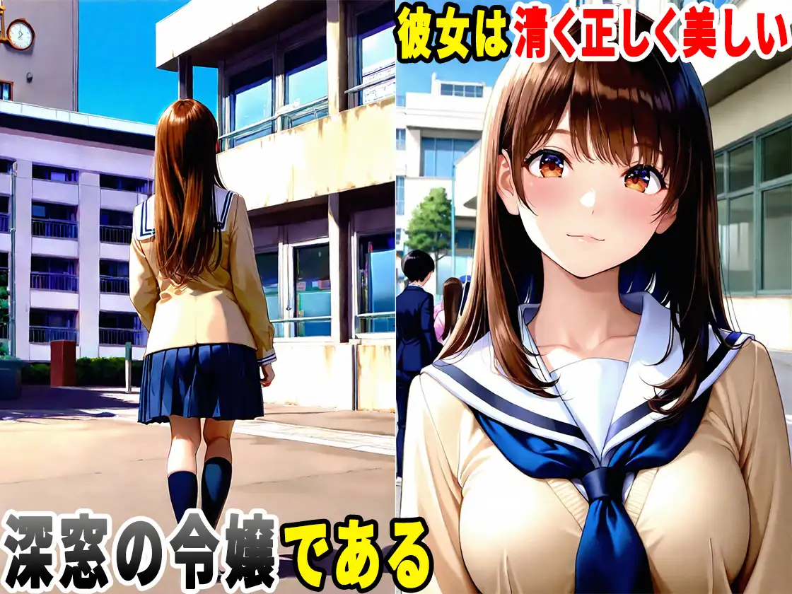 誰もが憧れる学園の深窓の令嬢と、生ハメセックスしまくった話 サンプル画像 2