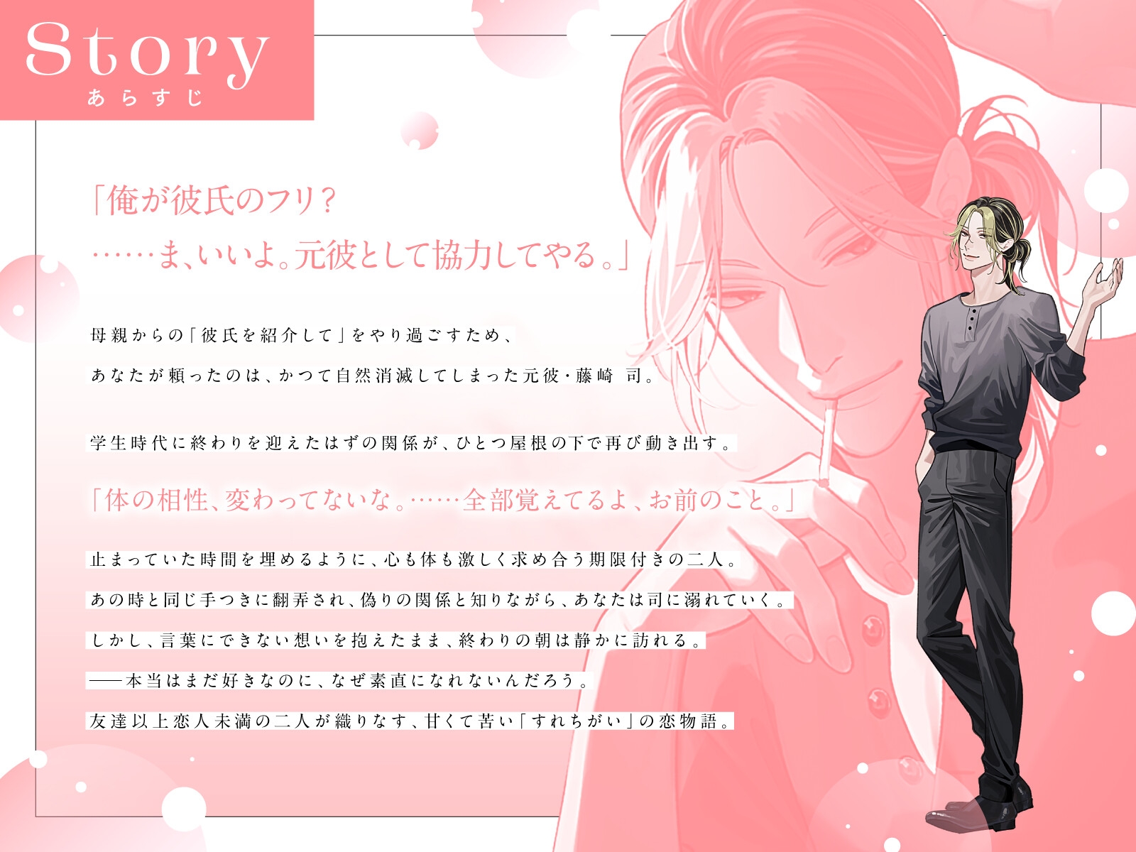 【切ない愛×甘い言葉責め】「…もう終わった関係なんだから。」ミステリアスな年上元彼と思い出し未練SEX。偽装彼女として─。〈同棲未満～すれちがいのお話～/藤崎司〉-2画像
