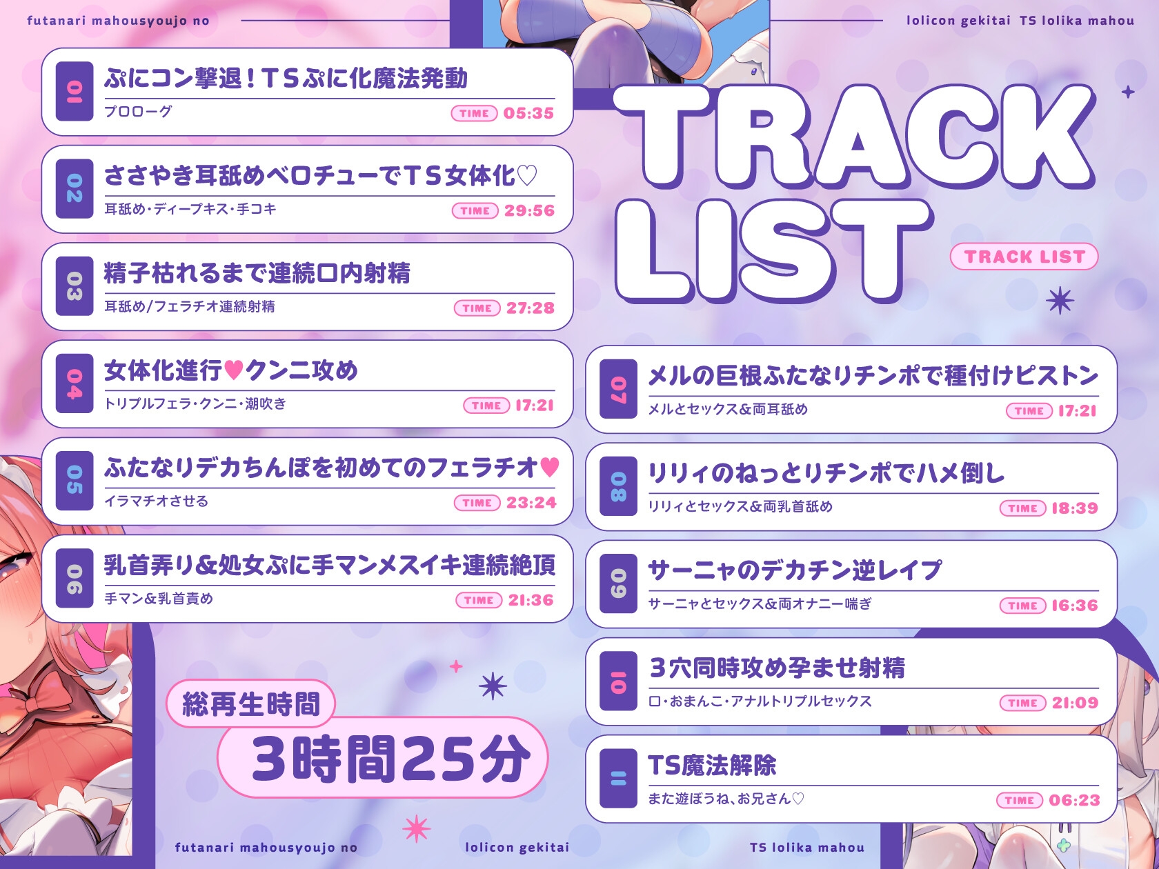 【TS/3.5時間】トリプルふたなり魔法少女の○リコン撃退TS○リ化孕ませ魔法_5