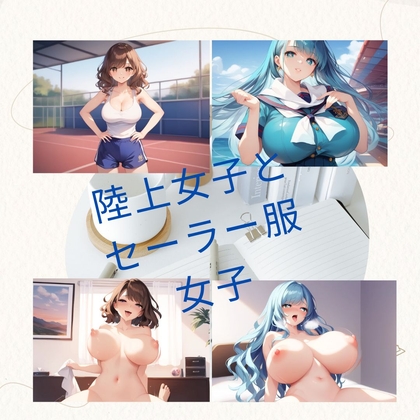 陸上部女子とセーラー服女子