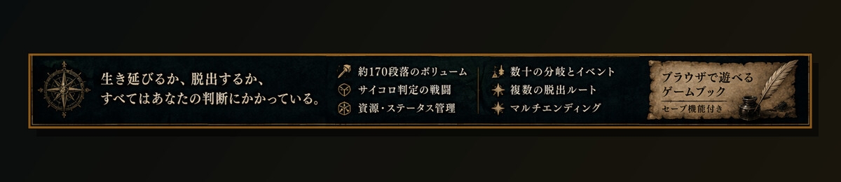 【孤島探索×サバイバルゲームブック】黒帆島漂流記 画像5