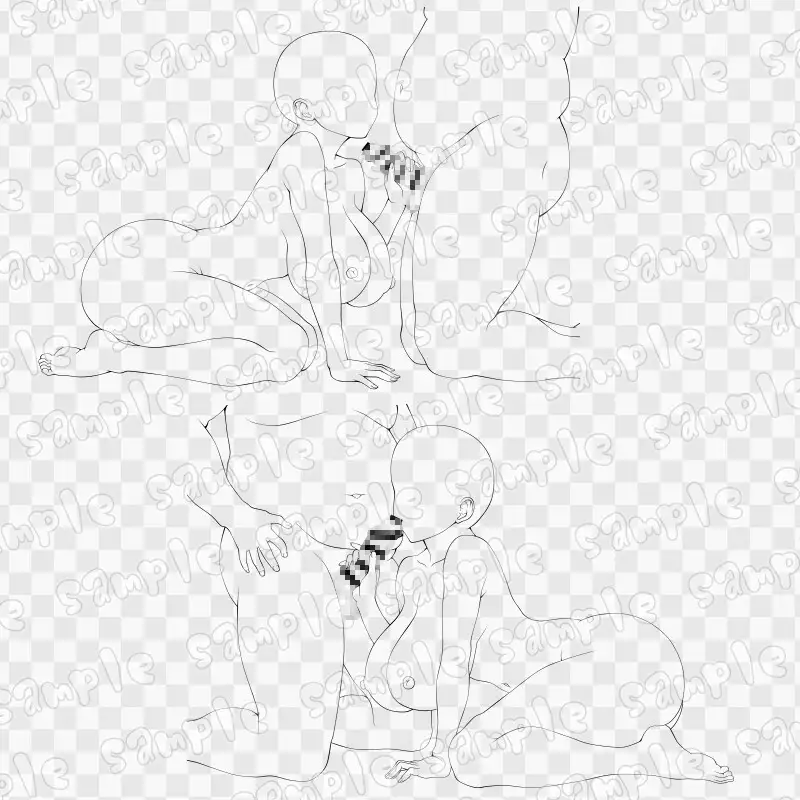 線画素材集[手]101 サンプル画像 3