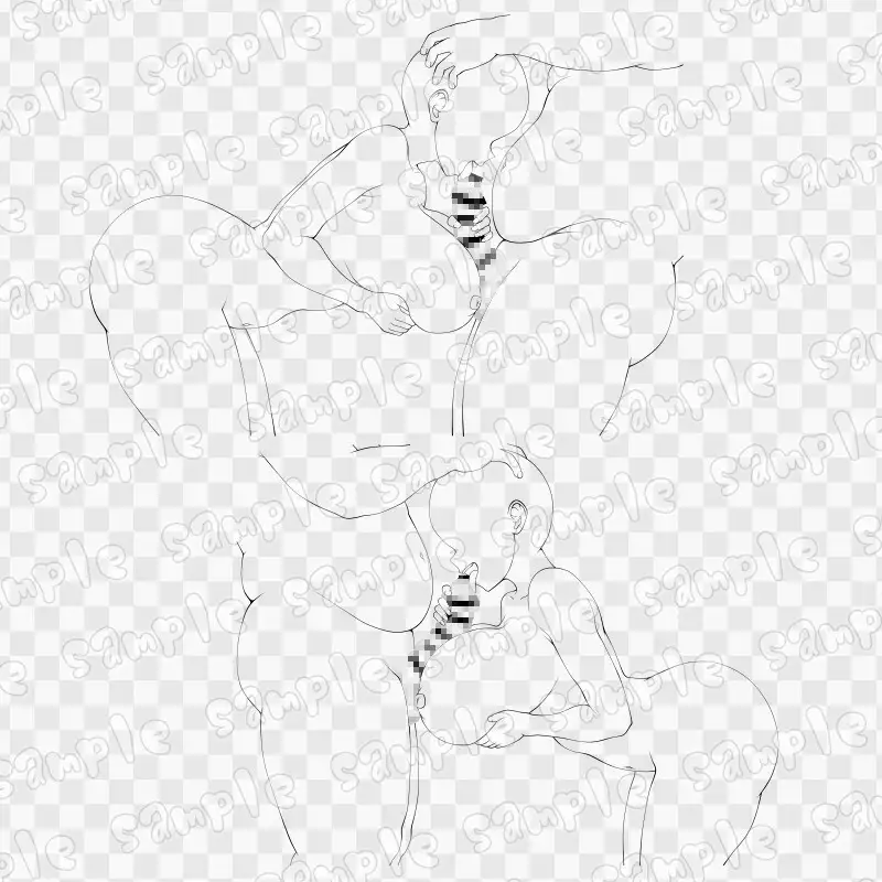 線画素材集[手]102 サンプル画像 3