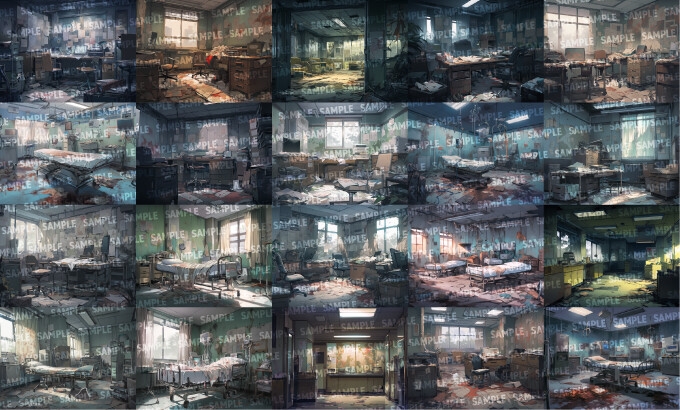 【背景137枚】病院/廃病院_5