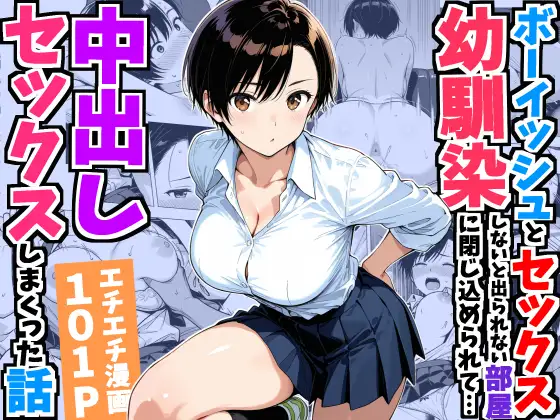 ボーイッシュ幼馴染と「セックスしないと出られない部屋」に閉じ込められて…中出しセックスしまくった話 ジャケット画像