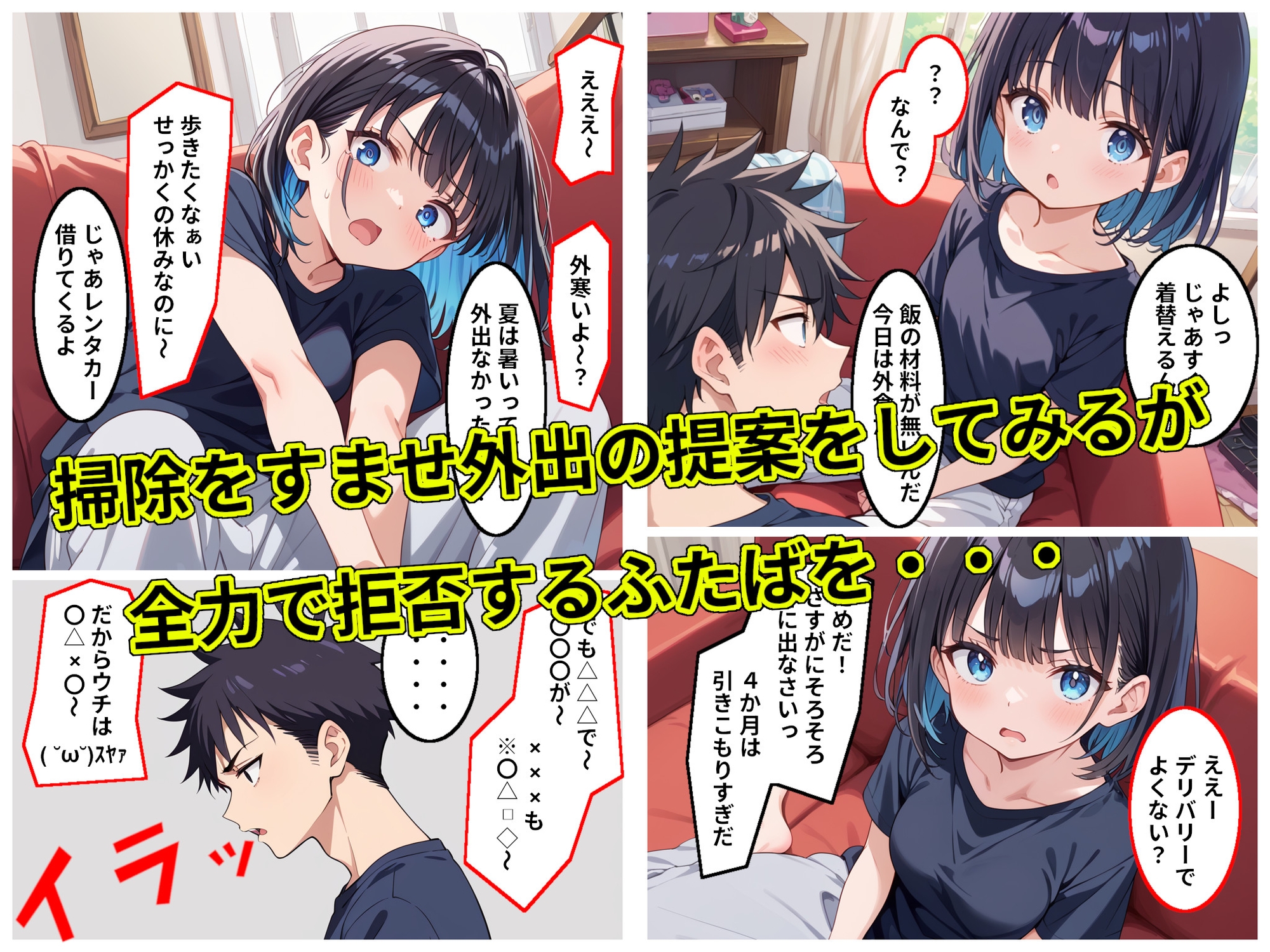 汚部屋無気力ガールが世話係とイチャラブセックスする話2_3