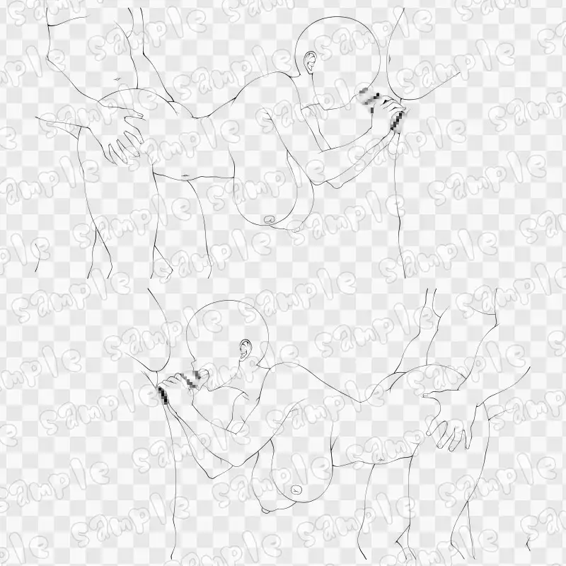 線画素材集[手]103 サンプル画像 3