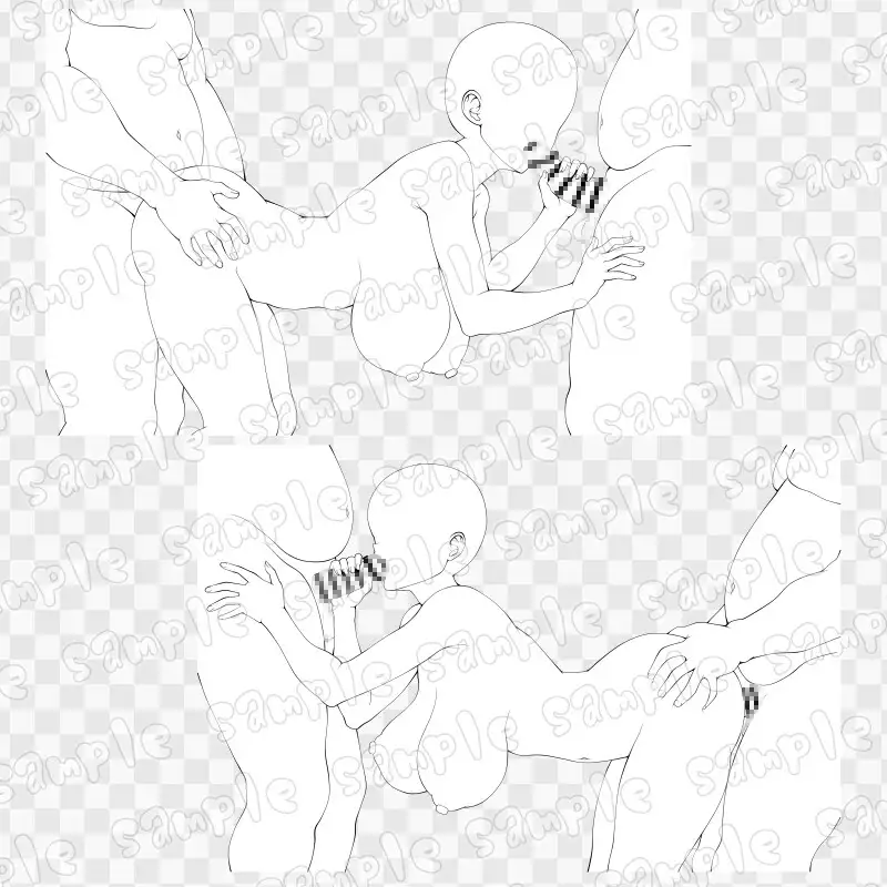 線画素材集[手]104 サンプル画像 2