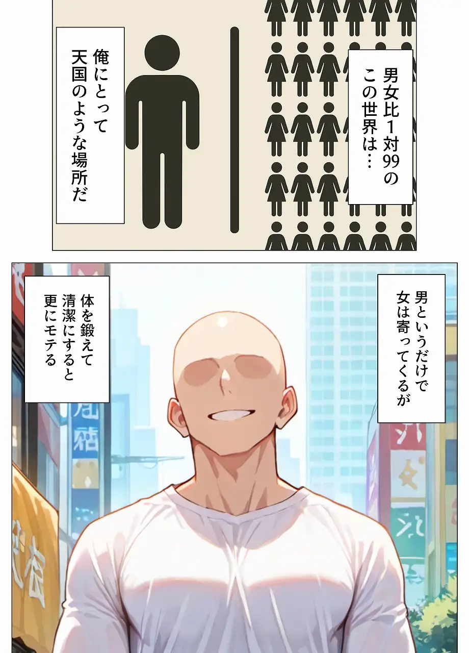 男女比1:99の世界のヤリチン サンプル画像 2