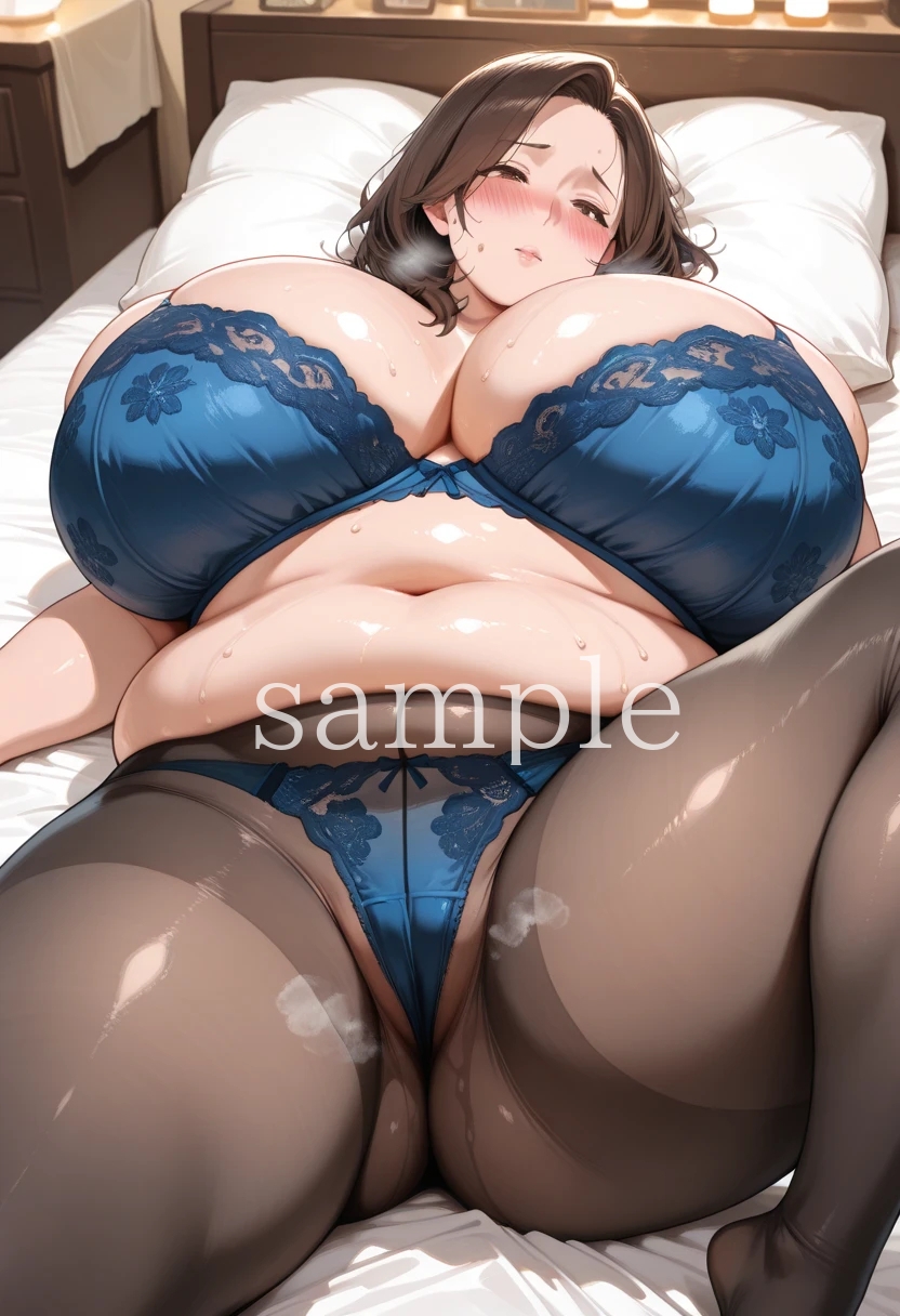 【アニメ】むっちり豊満人妻の肉感ランジェリーたぷんたぷん卑猥に揺れるデカ乳動画+フェロモンむんむん下着画像集_4