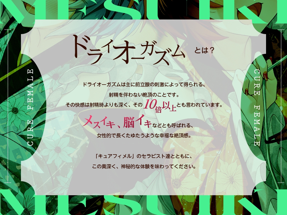 【2026年06月18日迄限定】メスイキ体験！ドライオーガズム専門性感サロン「キュアフィメル」～気まぐれ双子姫とはじめての本格女装と連続メスイキで“男の娘”体験～_1