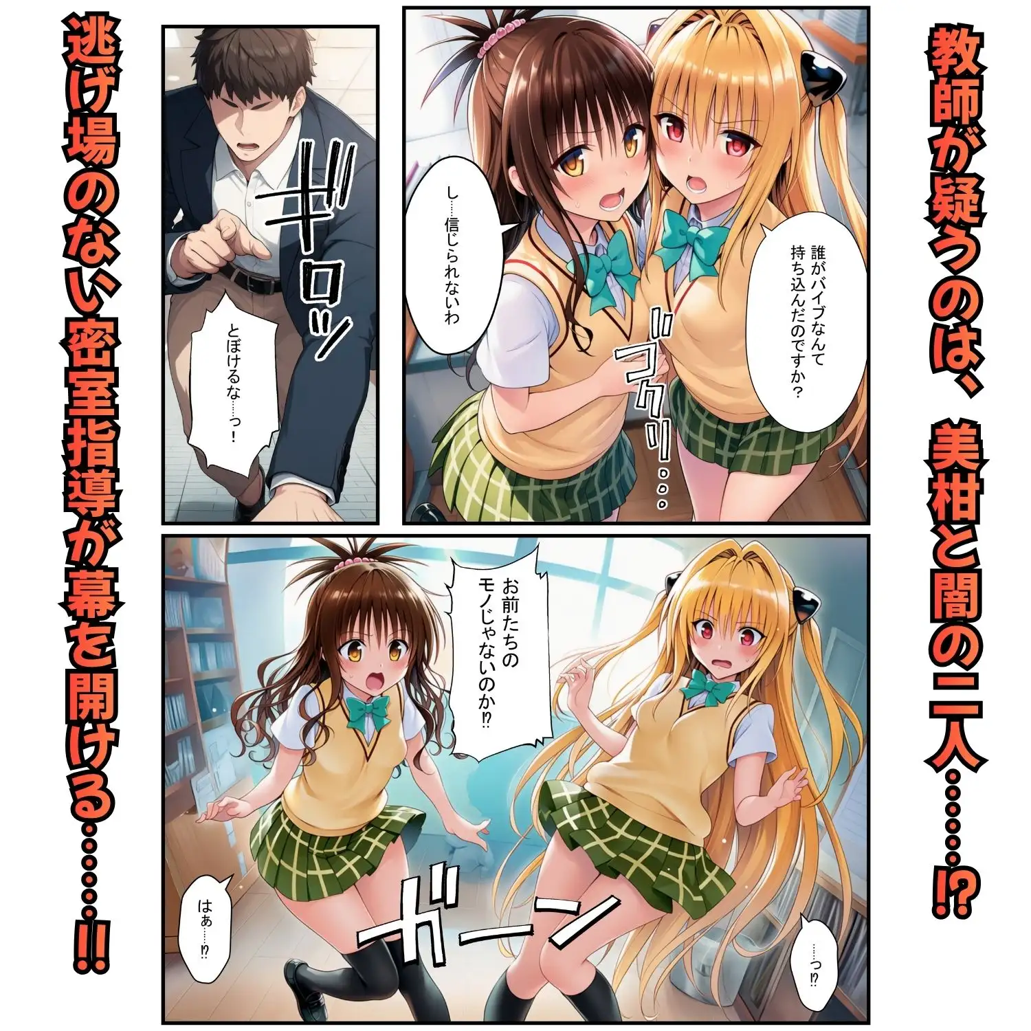 濃厚中出し姉妹丼！とらぶるヒロイン密室指導【リコ・美柑・ヤミ編】 サンプル画像 3