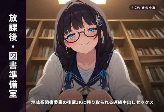 【放課後・図書準備室】地味系図書委員の後輩JKに搾り取られる連続中出しセックス(全97分) ジャケット画像