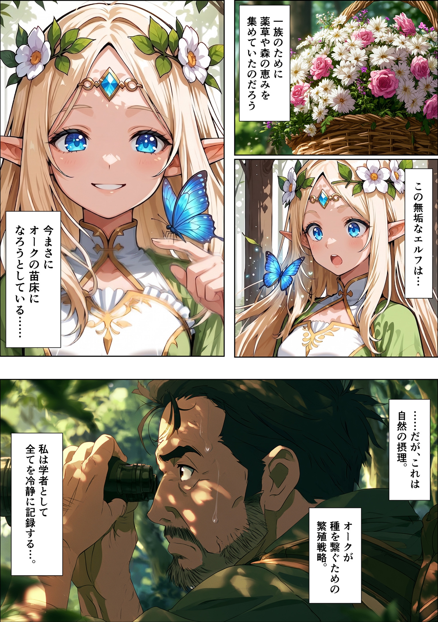 【だるじゃんMC】また本作品は生成AIを活用して制作されています『オークの種付け調査記録 〜エルフを妊娠させるまで〜』6