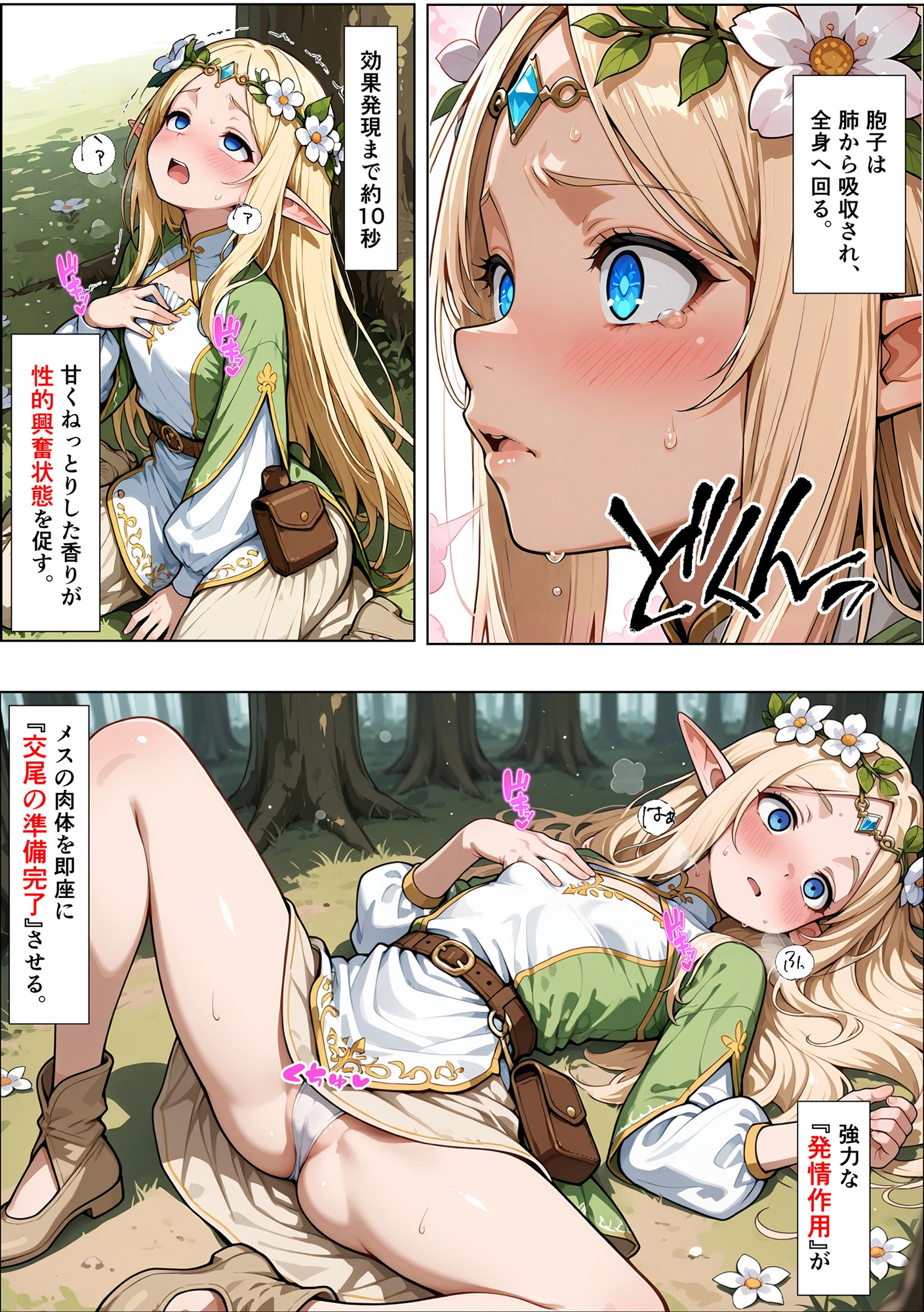 【だるじゃんMC】また本作品は生成AIを活用して制作されています『オークの種付け調査記録 〜エルフを妊娠させるまで〜』9
