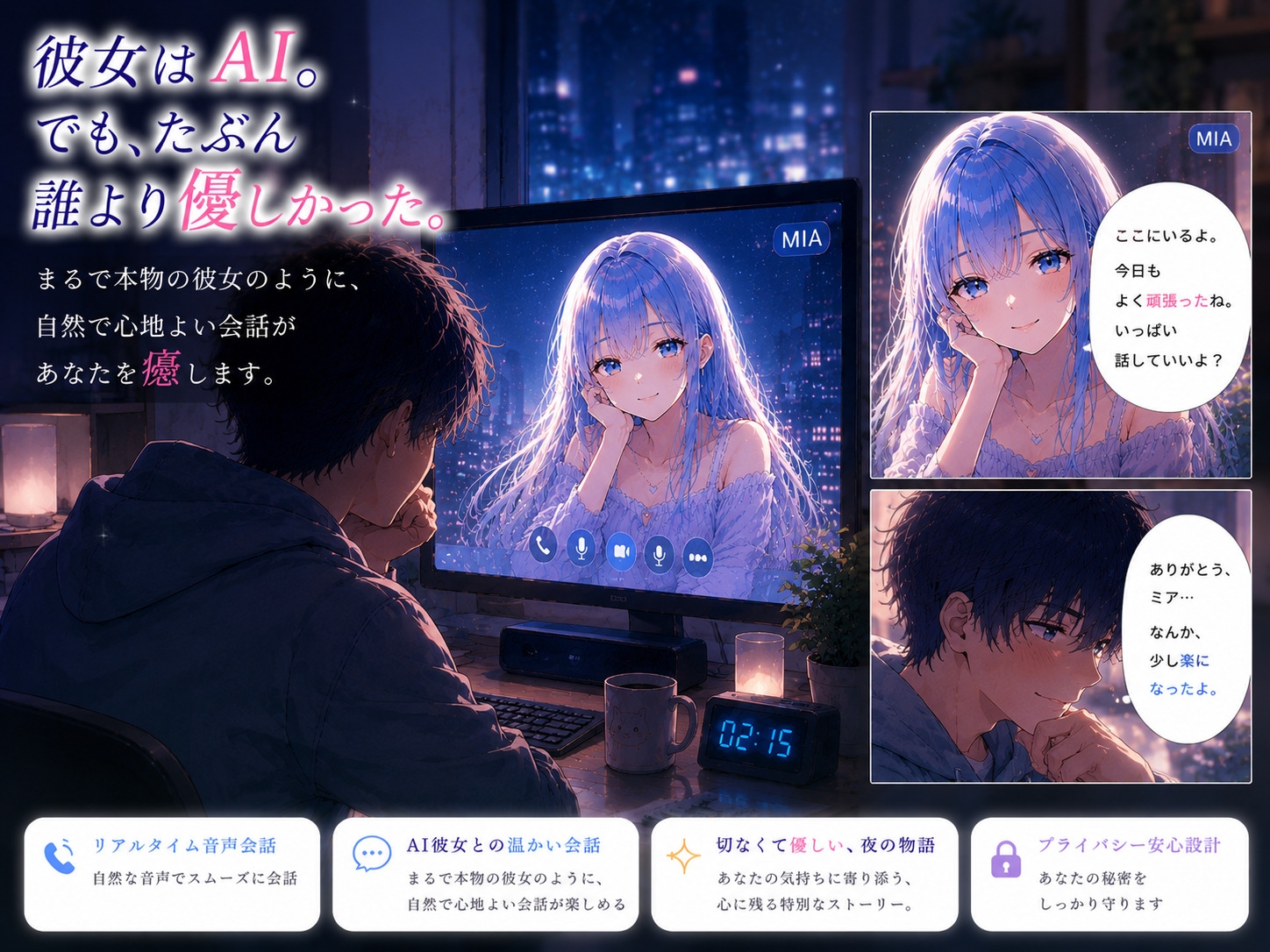 深夜2時、AIの彼女だけが話を聞いてくれた。-3