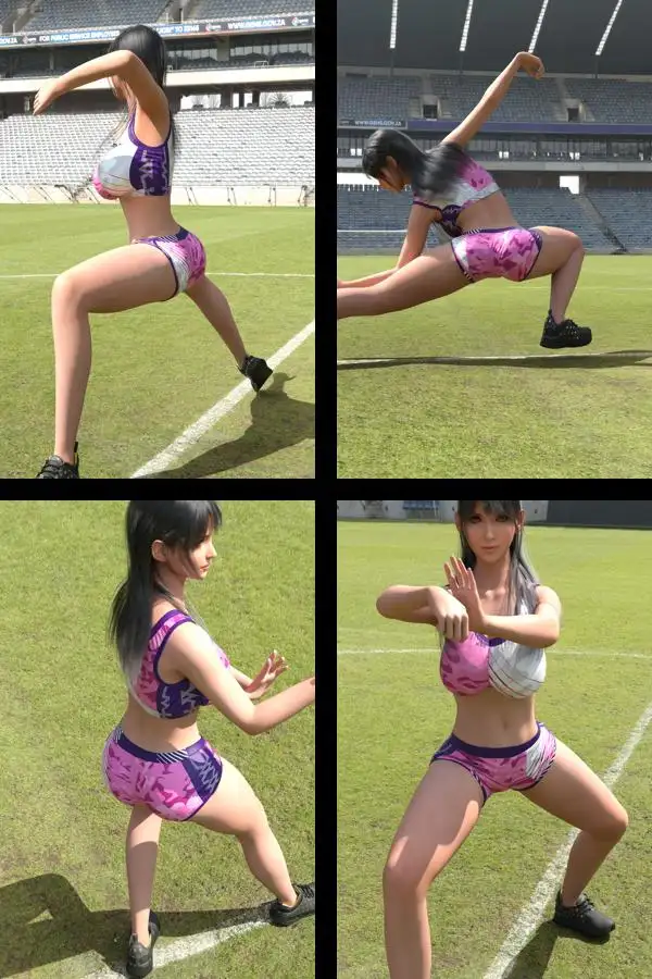 才色兼備の万能女性格闘家 霧島 愛唯の陸上競技モデル風写真集Gymsuit_02 サンプル画像 2