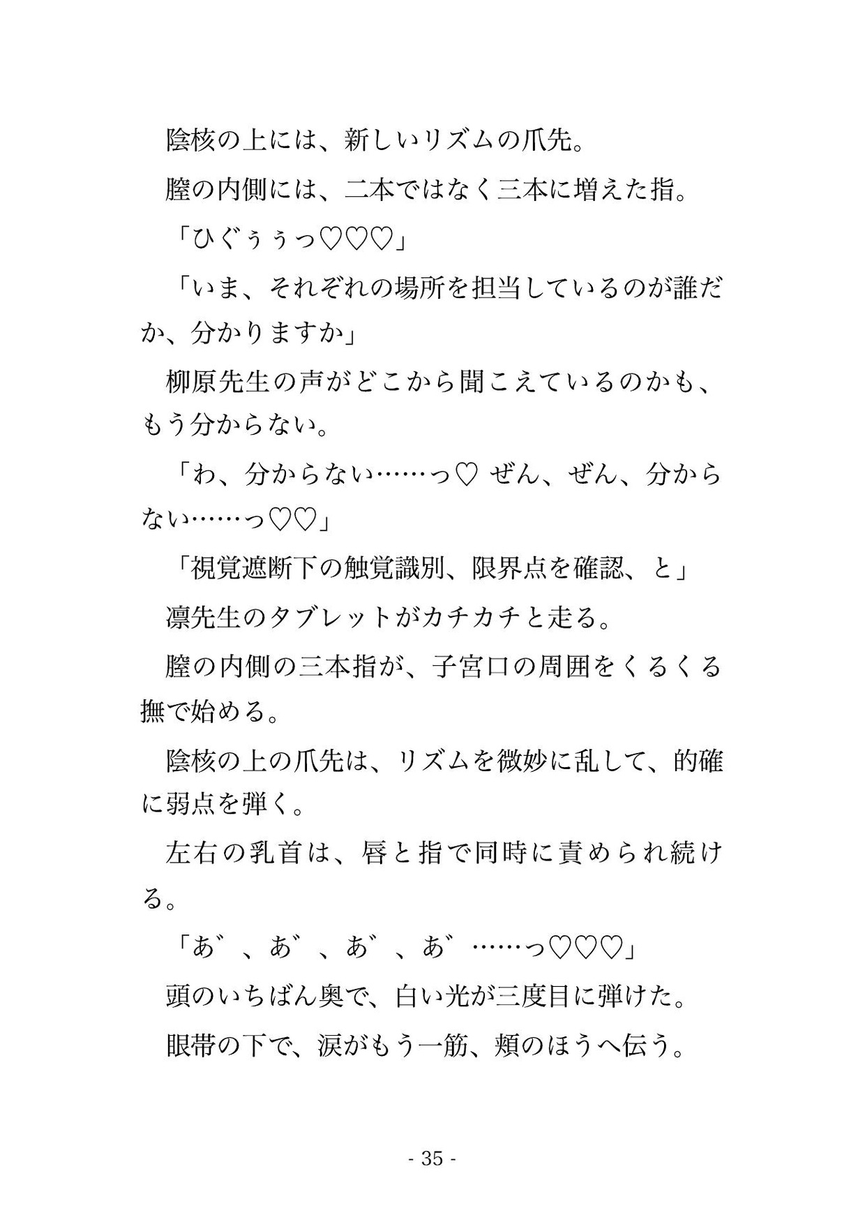眼科検診で眼科医2人と看護師2人に視力検査と称して目隠しのまま全身を念入りに調べられた末に中出しまでされる♡♡♡