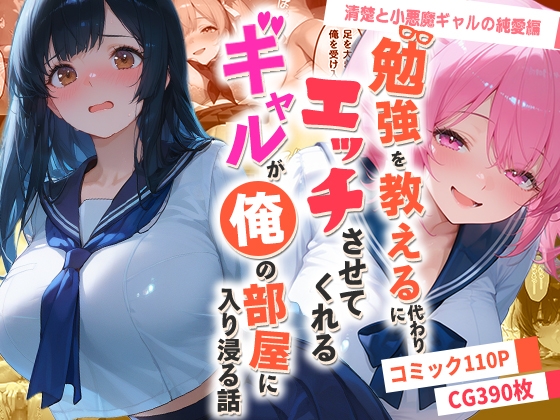 勉強を教える代わりにエッチをさせてくれるギャルが俺の部屋に入り浸る話 ～清楚と小悪魔ギャルの純愛編～