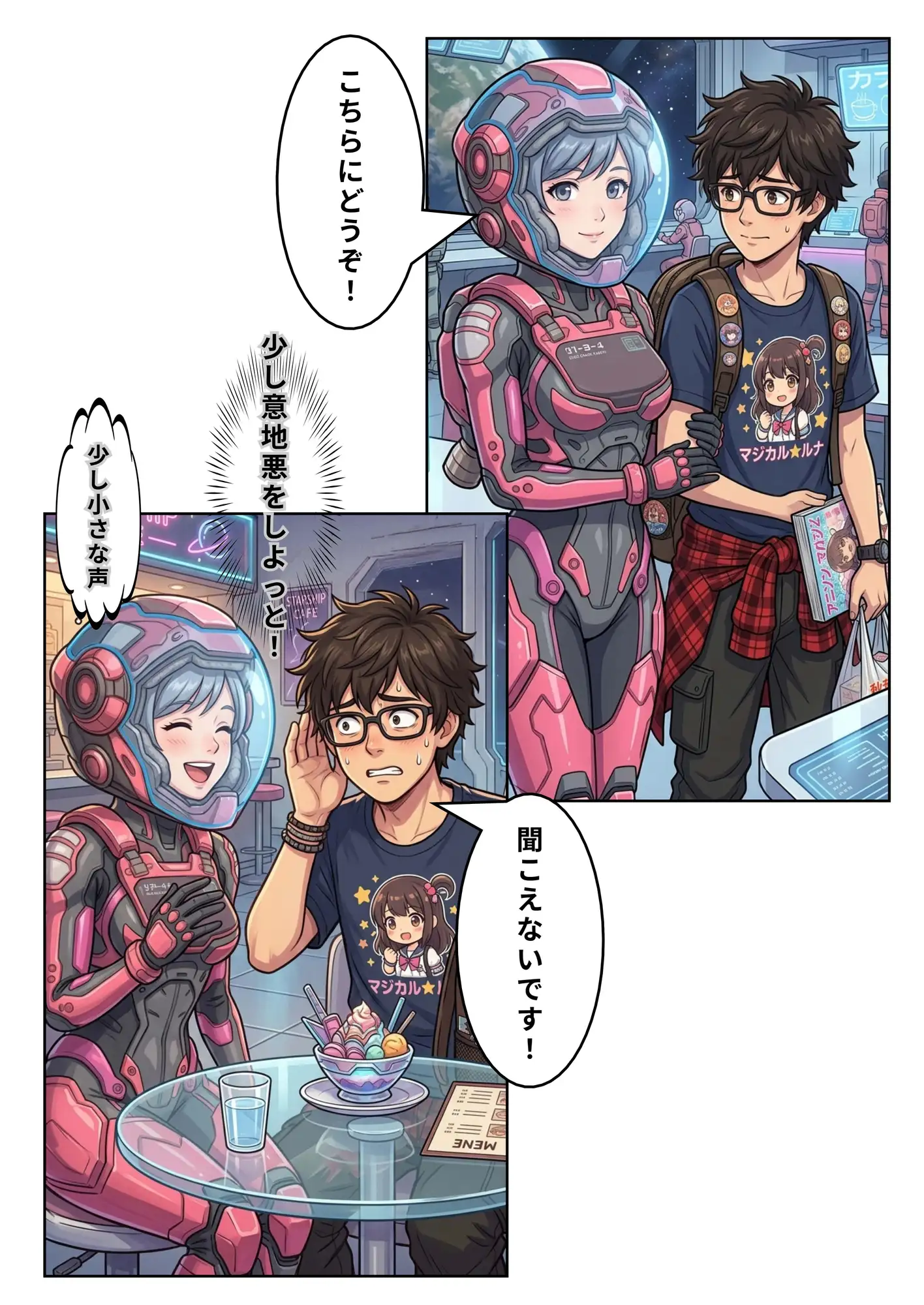 私は宇宙服カフェの店員さん サンプル画像 3