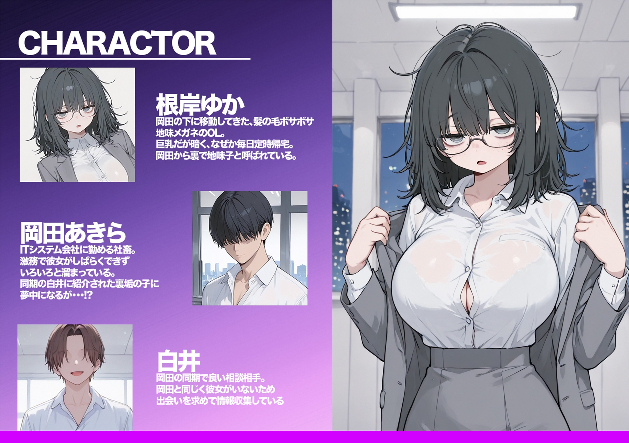 地味ブスな爆乳後輩は実は人気裏垢配信者！?俺専用になり社内でハメ倒した話_1